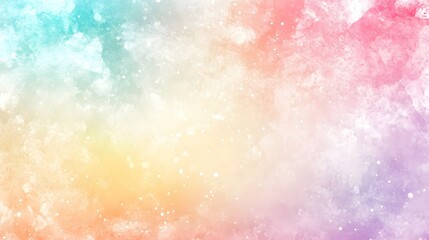 Wall Mural - A vibrant, pastel-hued watercolor painting, featuring blended colors and speckled textures.