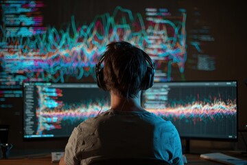 Night Coder: Immersed in Digital Streams