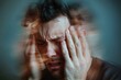 © MMerellinn - Concussion focus: cerebral harm, cranial strike, neural disruption, brain disorder, skull blow, cognitive decline, memory problem, sensory change, motor weakness, mental strain, head condition trauma