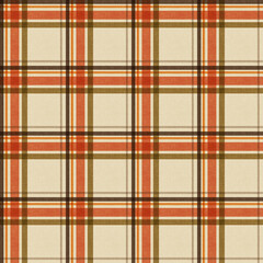 Wall Mural - Autumn Checkered Seamless Plaid Background