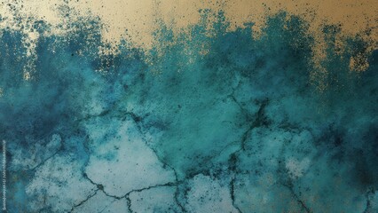  Abstract teal and gold textured background perfect for artistic designs and modern projects