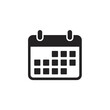 © Unbeatable - Simple black calendar icon on a white background.