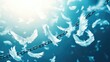 © krismicrostoker - Chain with feathers flying around it