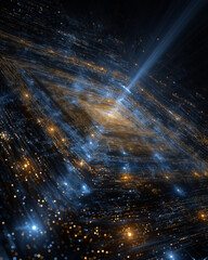 Wall Mural - Celestial Tapestry: Dive into the cosmos with this breathtaking visualization of stars and galaxies.