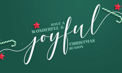 Wall Mural - christmas joyful greeting calligraphy clipart design. joyful christmas season greeting font, typogra