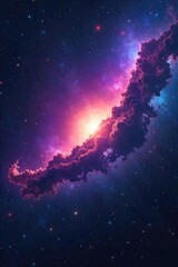 Wall Mural - Vast, swirling nebulae in deep space, conveying a sense of cosmic mystery and the infinite expanse of the universe; a silent message from the cosmos , galactic, stars