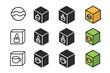 © Настя Шевчук - Relaxation Icon Set. Icon Set of Relaxation Boxes: Bath Bomb, Scented Candle, Herbal Tea. Icons set in vector style, emblematic