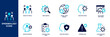 © SkyPark - Epidemiology Blue Colored Outline Icon Set