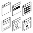 © Akshay - Assortment of Isometric Web Browser Windows interface