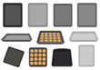 © Chico Store - An array of baking sheets some empty some filled with orange baked goods