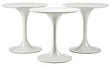 © Samoresh - Collection set of white pedestal tables isolated on white or transparent background