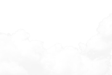 Wall Mural - white cloud fluffy, fog or misty or smoke for overlay and design effect. isolated on transparent bac