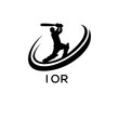 © MdMosharraf - IOR Cricket Company logo. IOR Silhouette Logo design for entrepreneur and business. IOR Athletic Branding best icon.