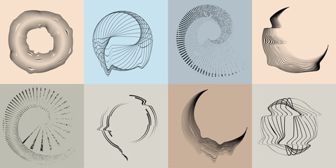 Wall Mural - sprayed black spiral.graffiti art design . noise dispersion circle logo . spray effect .grunge, grai