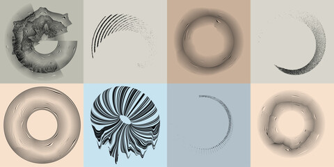 Wall Mural - sprayed black spiral.graffiti art design . noise dispersion circle logo . spray effect .grunge, grai