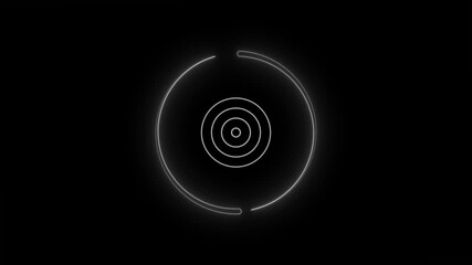 neon circles abstract futuristic motion background.