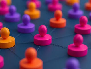 Community loyalty concept, mockup design showing outreach and connection