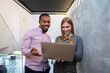 © NDABCREATIVITY - Business solutions, technology and strategy concept. Colleagues working and brainstorming in office