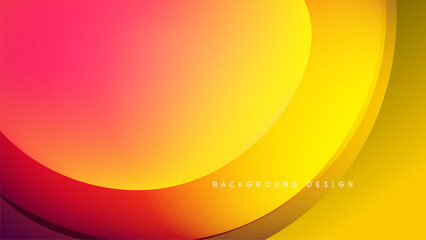 Wall Mural - Abstract gradient background. Warm colors blend smoothly, creating dynamic visual effect. Black space provides contrast.