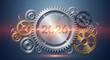 © WaresHossen - New year 2020 celebration with interlocking gears and metallic shine