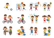 © FRIDA STORE - A collage of childrens activities including sports arts and outdoor play
