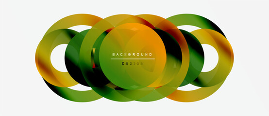 Wall Mural - abstract geometric design. overlapping circles create vibrant color gradients. modern background ele