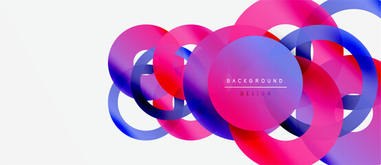 Wall Mural - abstract colorful circles overlap, creating dynamic visual effect. modern design elements suggest in