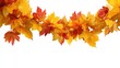 © Rawpixel.com - photo of realistic *autumn leaves border* isolated on white background --ar 16:9 --v 7.0