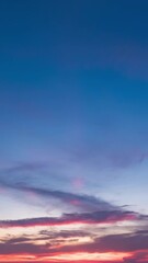 Wall Mural - Twilight and dawn sky with cumulus cloud time lapse in an evening.