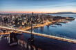 © Matteo Colombo - Aerial of downtown district at dusk, San Francisco, California, USA