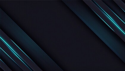 Wall Mural - futuristic dark blue diagonal lines with glowing teal accents abstract pattern for modern wallpaper or digital design background