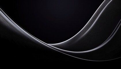 Wall Mural - minimalist abstract white curved lines on dark background for modern digital design, wallpaper, or commercial use