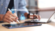 © phimprapha - Cyber security concept, Login, User, identification information security and encryption, secure Internet access, cybersecurity, secure access to user's personal information,