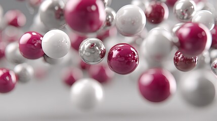 Wall Mural - Abstract Spheres in Motion with Dynamic Collision and Color Play for Modern Digital Art Projects