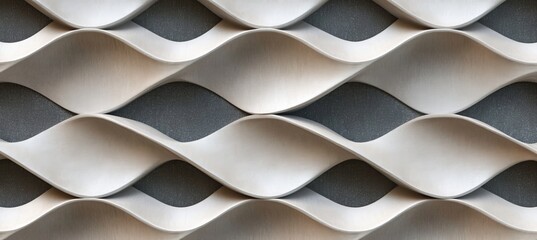 Wall Mural - abstract wave forms texture on neutral surface with light grey wavelike pattern for modern decor