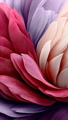 Canvas Print - delicate gradients forming layered movements in plum, sand, and crimson color tones for abstract art