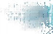 © Kopi - Abstract teal and light blue dotted pattern on white