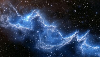 Wall Mural - stunning blue nebula formation in deep space, showcasing the beauty and scale of galactic wonders