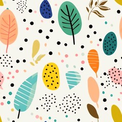Canvas Print - leaf pattern paper backgrounds.