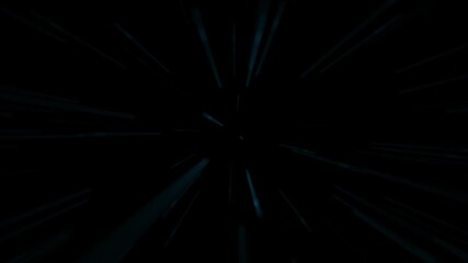 Wall Mural - POV shot flying through dark tunnel with streaks of light. Seamless loop for concepts of speed, space travel, hyperspace, or futuristic data transfer. Abstract motion background