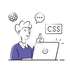 Take a look at this amazing hand drawn illustration of web developer