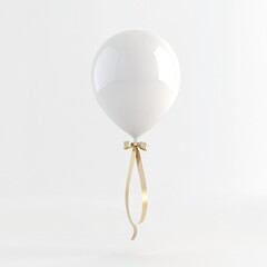 Wall Mural - white balloon balloon festive ribbon.