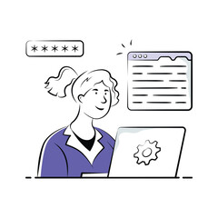 Take a look at this amazing hand drawn illustration of web developer