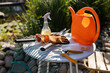 © Westend61 - Gardening tools and eco-friendly equipment on outdoor table in sunshine