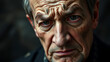© Chad - distorted face of sad and grieved very upset person, dissatisfied with his hard fate