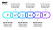 © kuliperko - Infographics template. Horizontal Chain with 6 icons