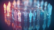 © khemthong - digital representation of diverse figures interconnected, symbolizing collaboration