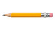 © Thaddeus - Isolated yellow pencil with eraser, tool for writing, drawing, and sketching on paper