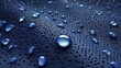 © Mishi Images - Closeup water droplets on spunbond nonwoven fabric Waterproof surface supports cooling and heat reflection Vector 3D