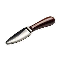 Paring knife isolated on transparent background with wooden handle